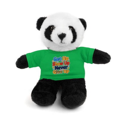 Stuffed Animals with Tee " Get Up Show Up Never Give Up"