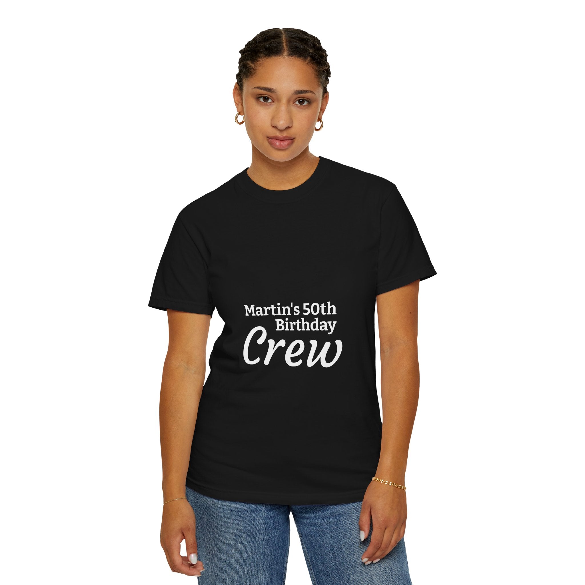 Custom Name & Age Birthday Crew T-Shirt – Personalized Group Shirt