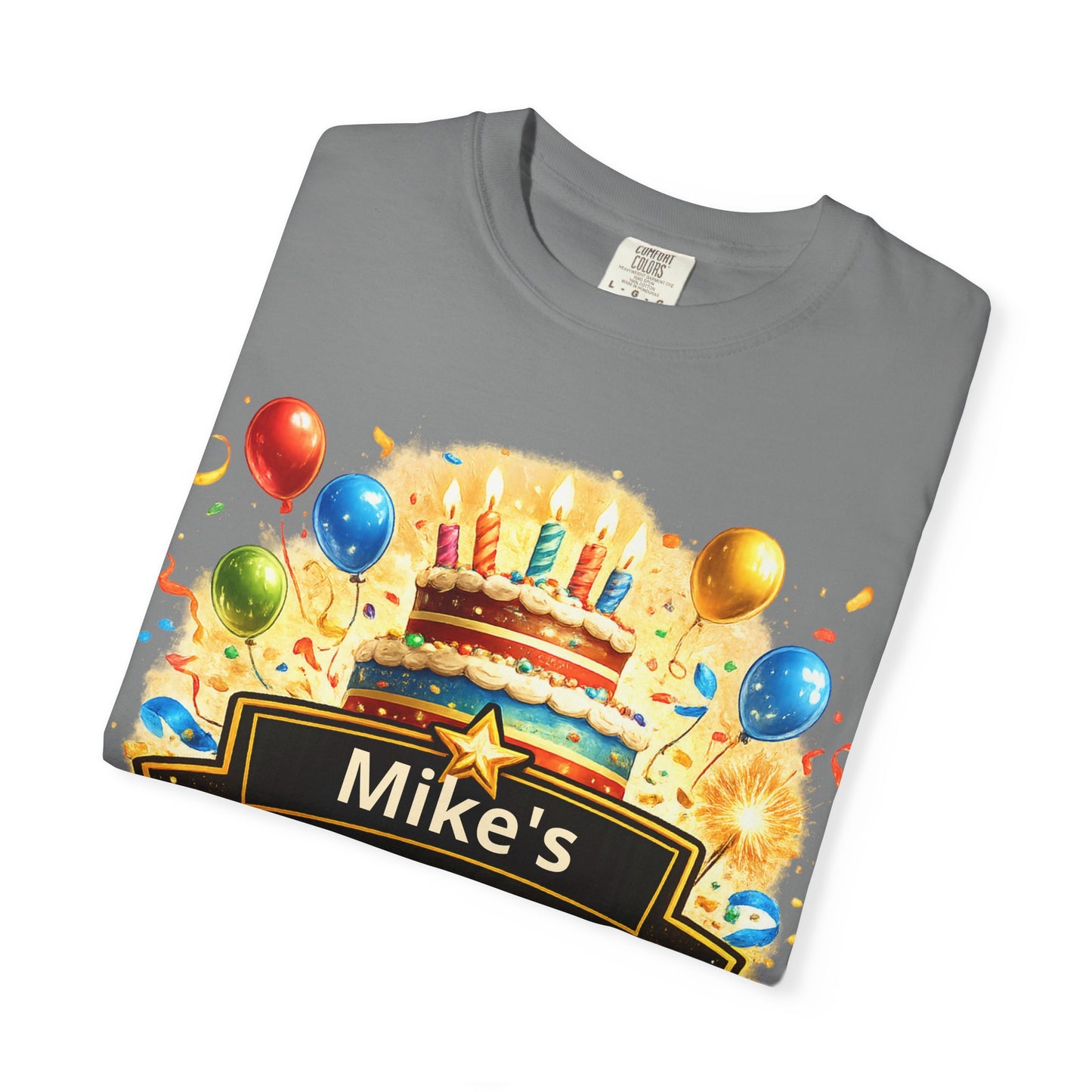 Custom Name Birthday T-Shirt – Get Up Show Up Never Give Up
