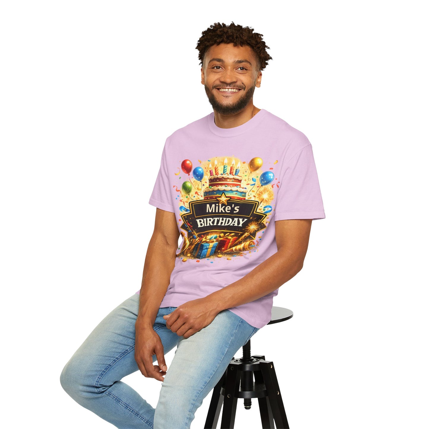 Custom Name Birthday T-Shirt – Get Up Show Up Never Give Up