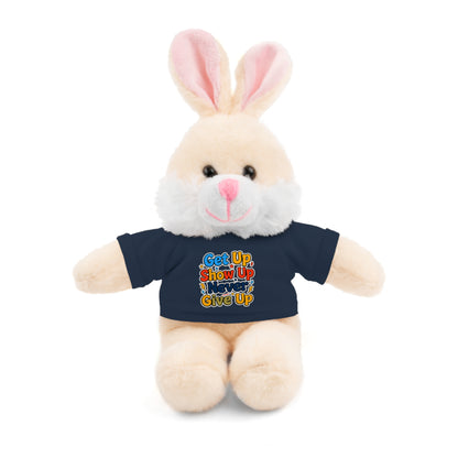 Stuffed Animals with Tee " Get Up Show Up Never Give Up"