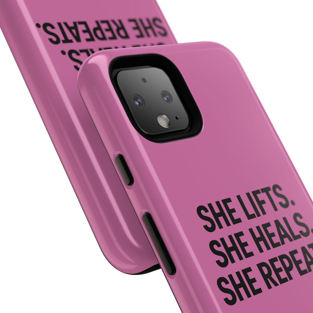 She lifts. She heals. She repeats. Tough Phone Cases