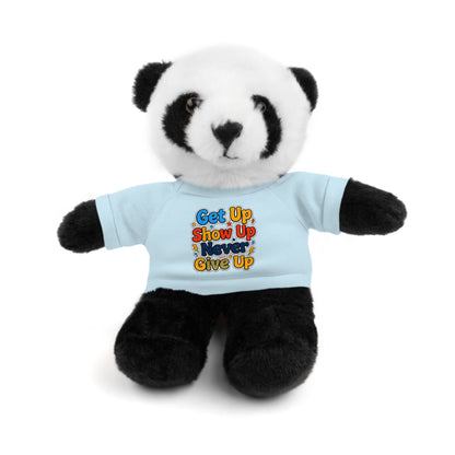 Stuffed Animals with Tee " Get Up Show Up Never Give Up"