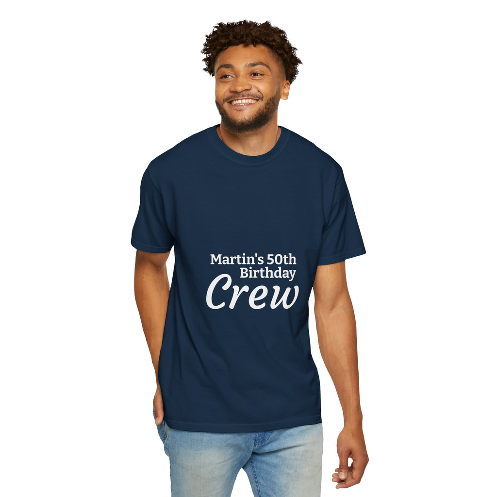 Custom Name & Age Birthday Crew T-Shirt – Personalized Group Shirt