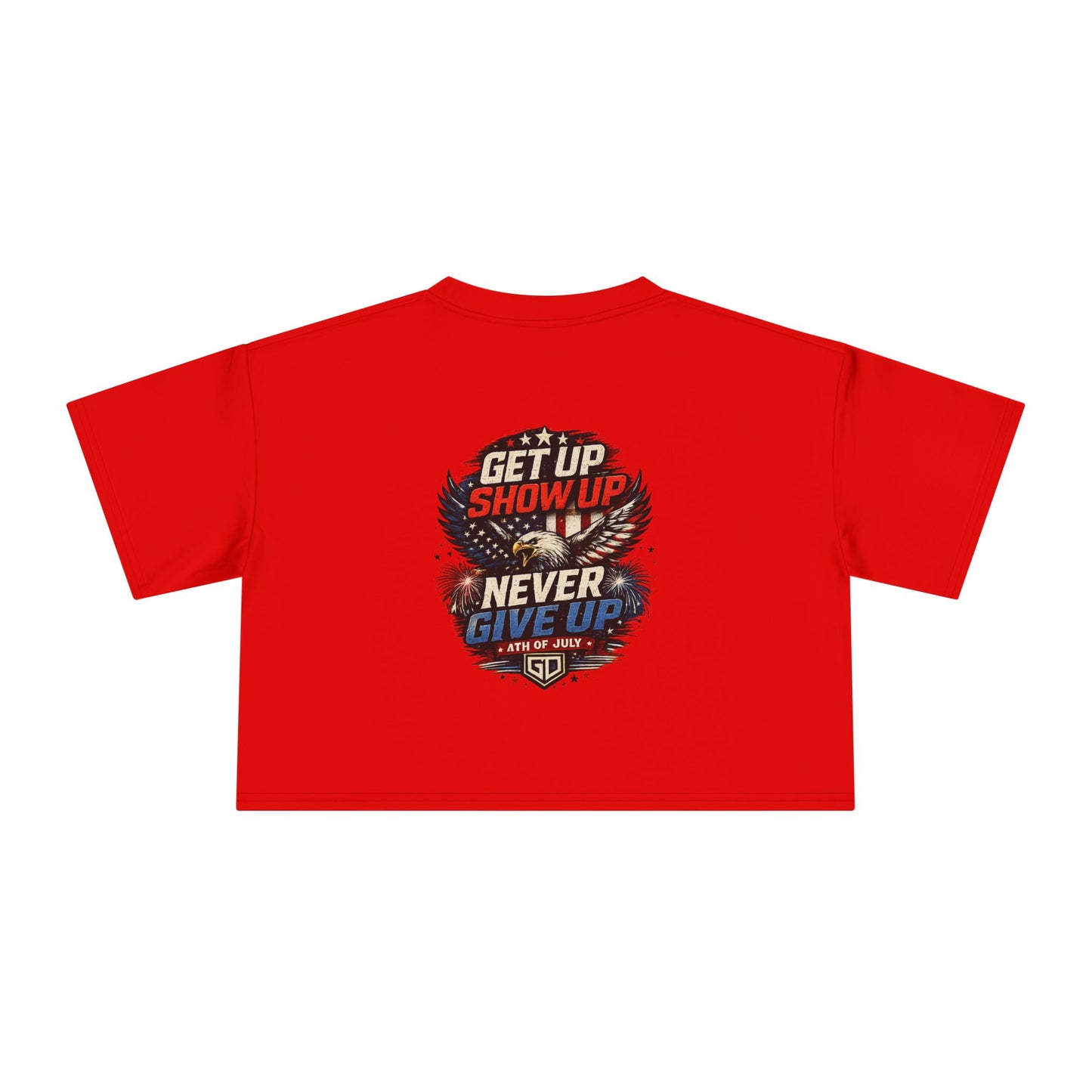 4th of July Women's Crop Top – Patriotic Cropped Tee for Summer, Fireworks, Beach Days & Independence Day Celebrations