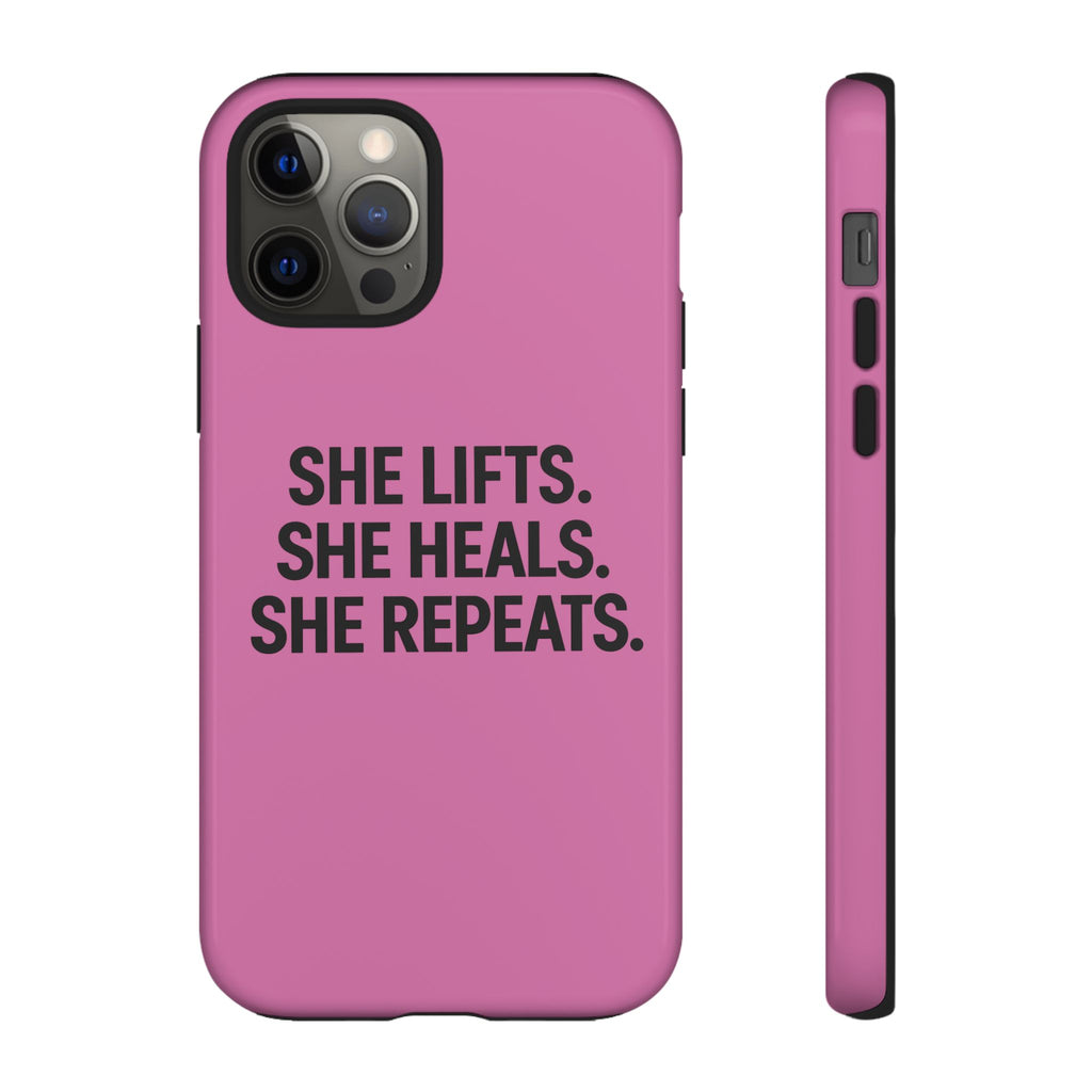 She lifts. She heals. She repeats. Tough Phone Cases