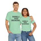 Barbells Over Breakdown. Unisex Heavy Cotton Tee