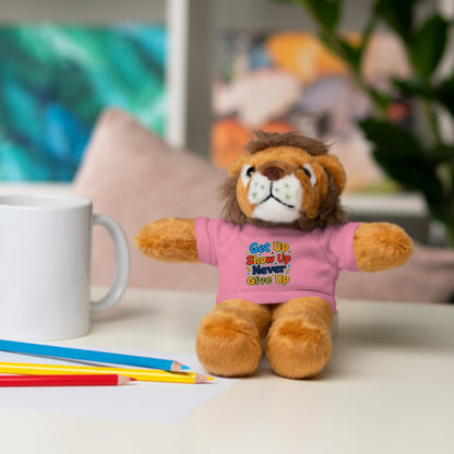 Stuffed Animals with Tee " Get Up Show Up Never Give Up"