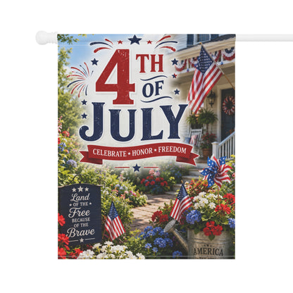 4th of July Outdoor Banner – Patriotic Garden Flag for Home, Porch & Lawn Decorations