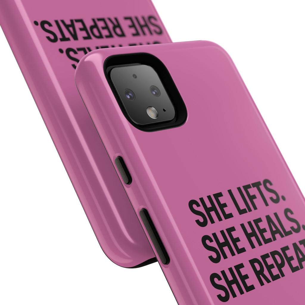 She lifts. She heals. She repeats. Tough Phone Cases