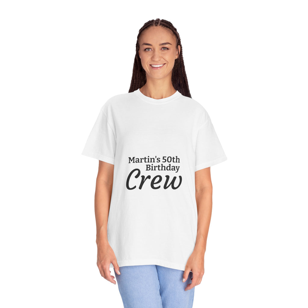 Custom Name & Age Birthday Crew T-Shirt – Personalized Group Shirt