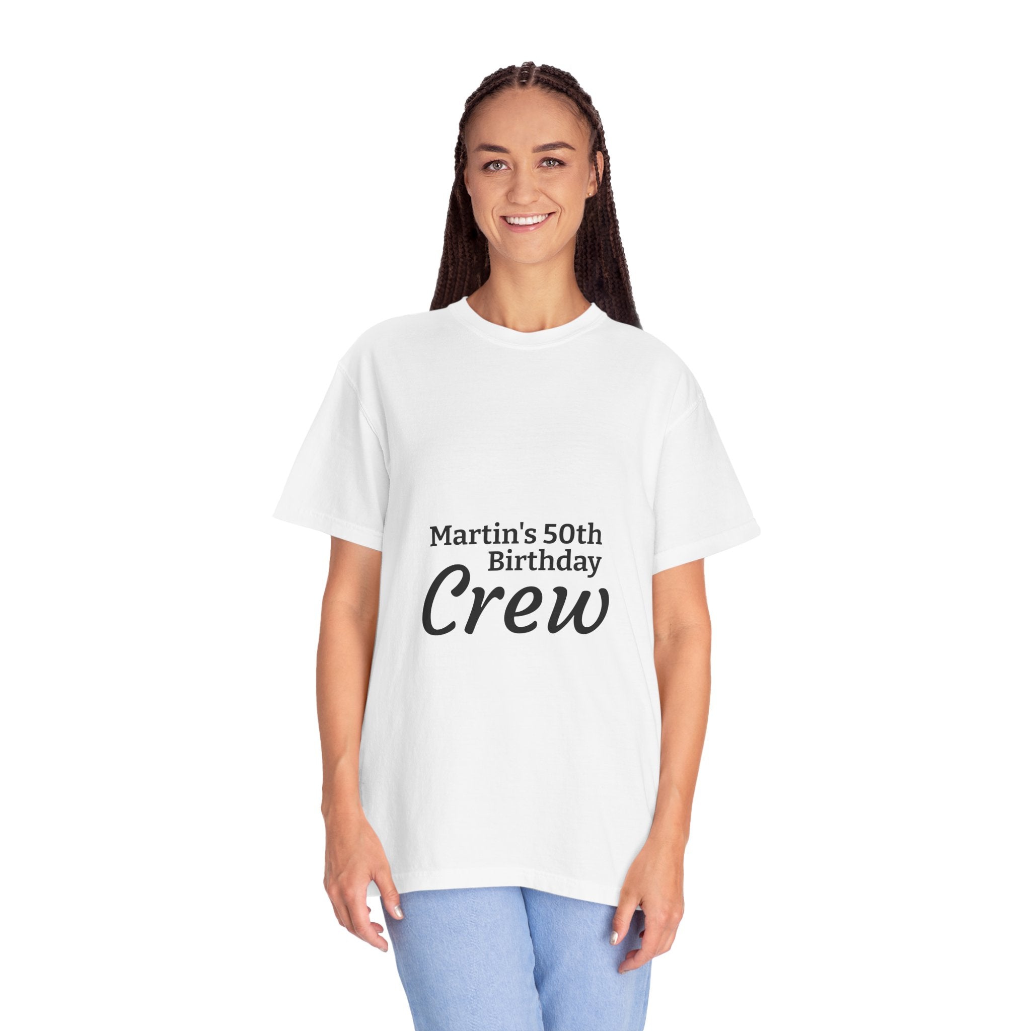 Custom Name & Age Birthday Crew T-Shirt – Personalized Group Shirt