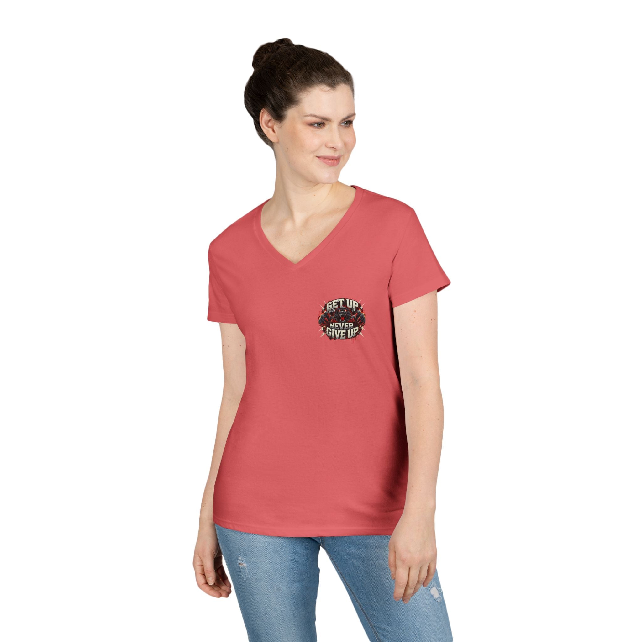Women's V Neck-Strength in Motion