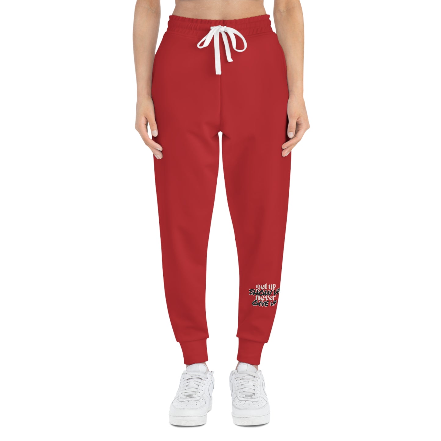 Elite Motivational UNISEX Joggers – Achieve in Comfort & Style (Red)