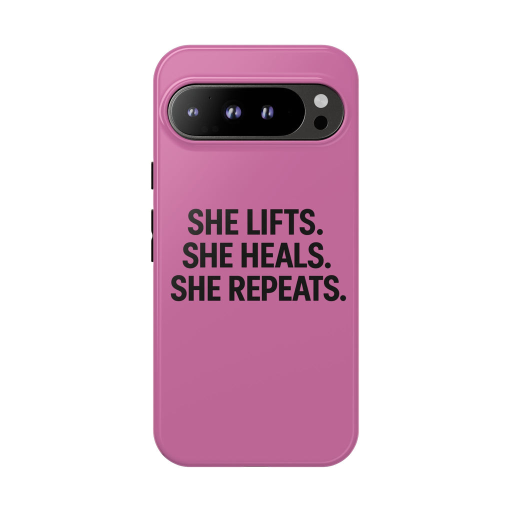 She lifts. She heals. She repeats. Tough Phone Cases