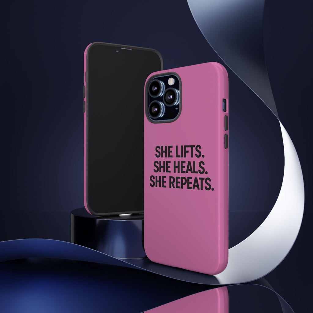 She lifts. She heals. She repeats. Tough Phone Cases