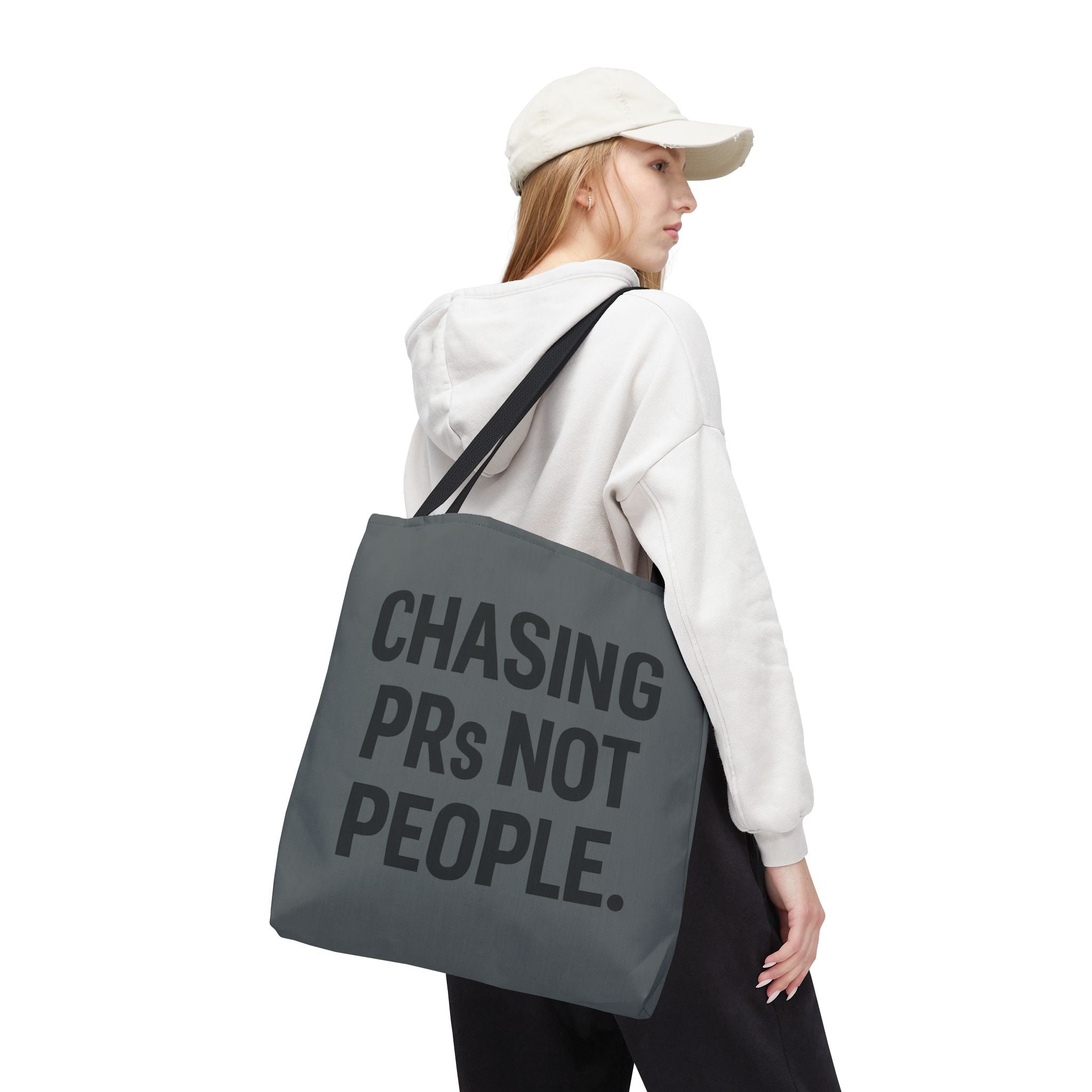 Chasing PRs Not People Tote Bag