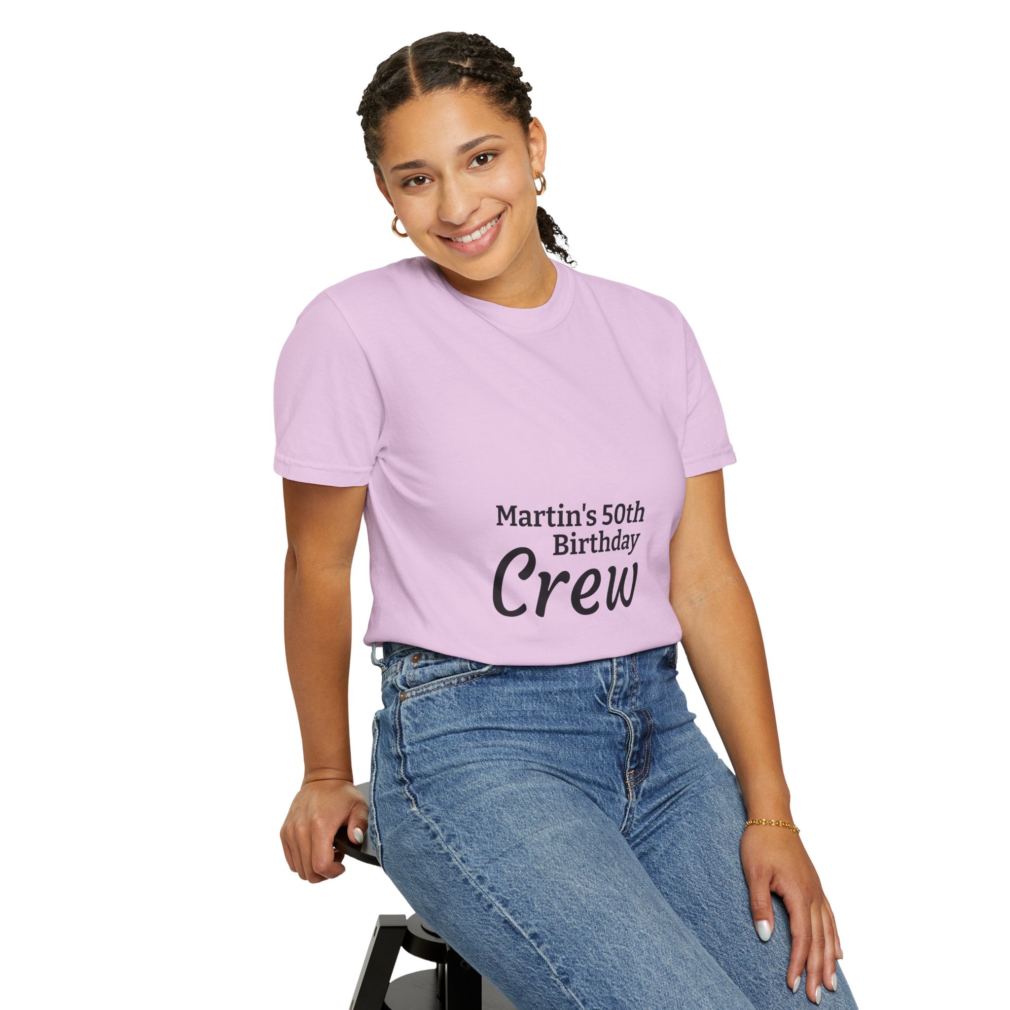 Custom Name & Age Birthday Crew T-Shirt – Personalized Group Shirt