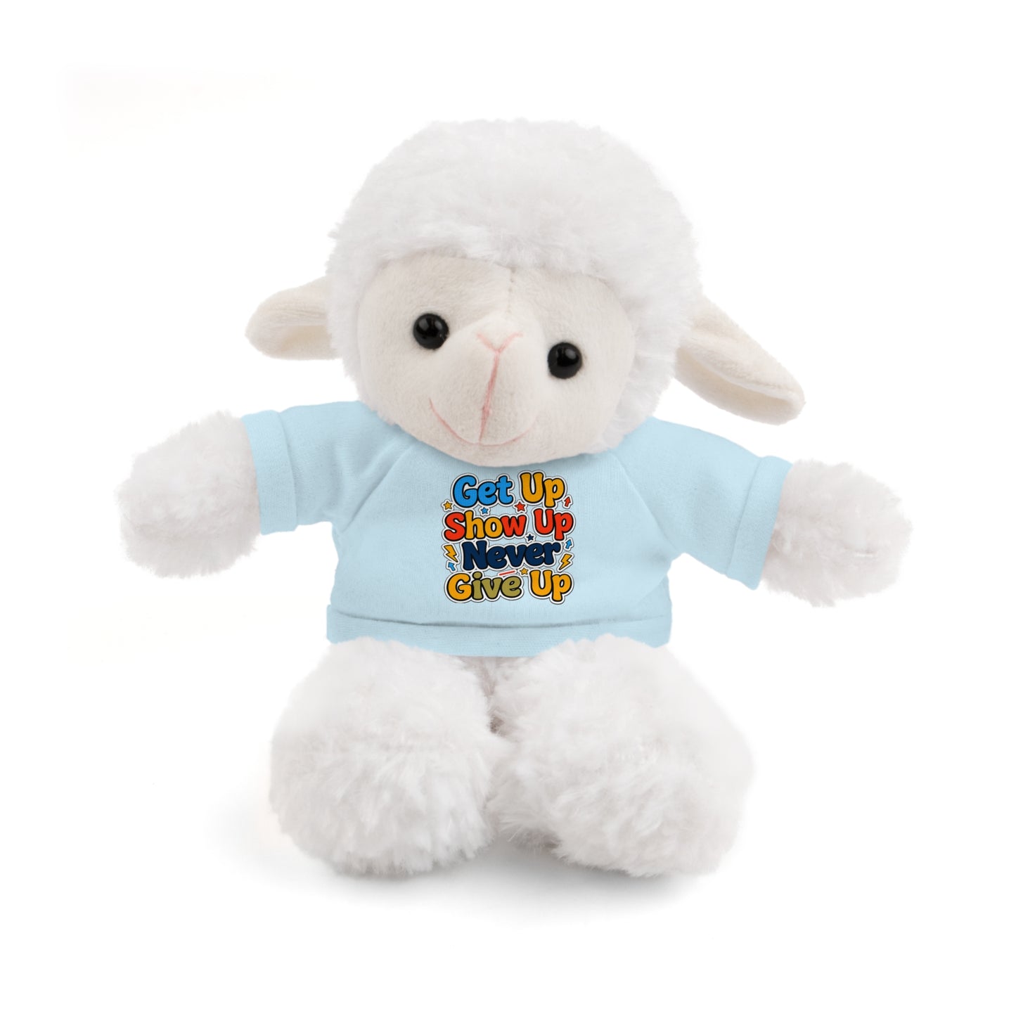 Stuffed Animals with Tee " Get Up Show Up Never Give Up"