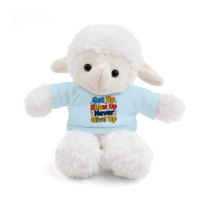 Stuffed Animals with Tee " Get Up Show Up Never Give Up"