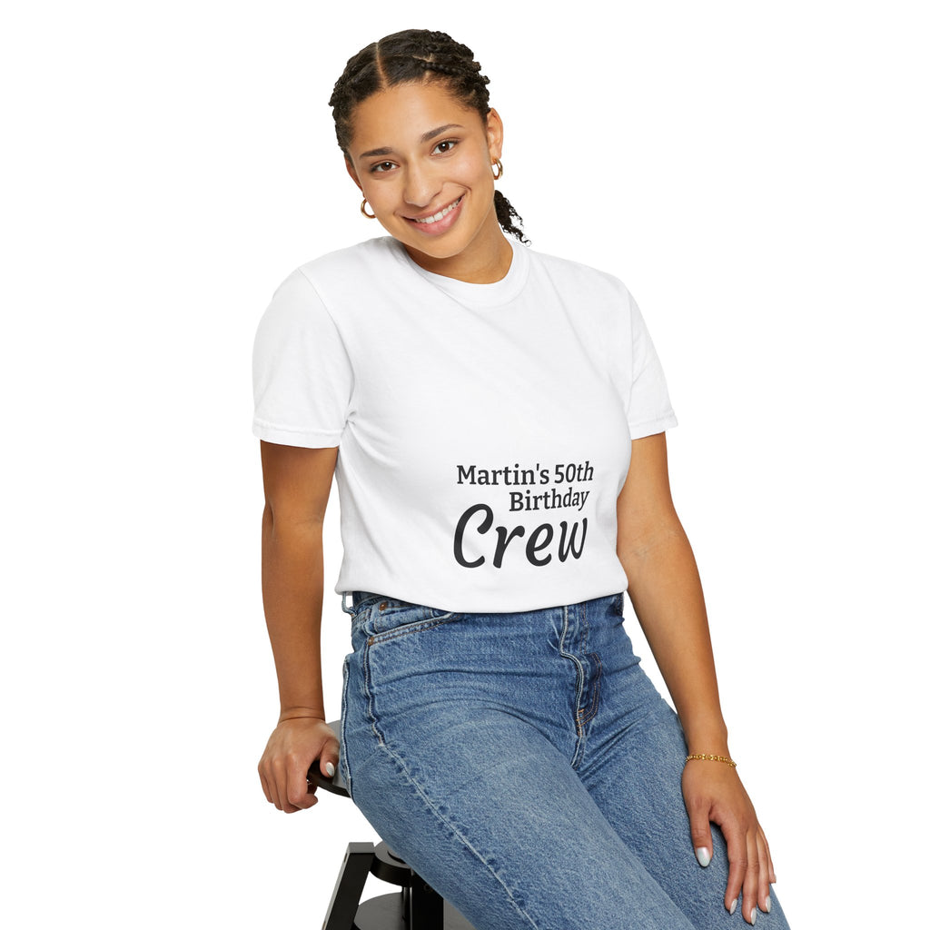 Custom Name & Age Birthday Crew T-Shirt – Personalized Group Shirt