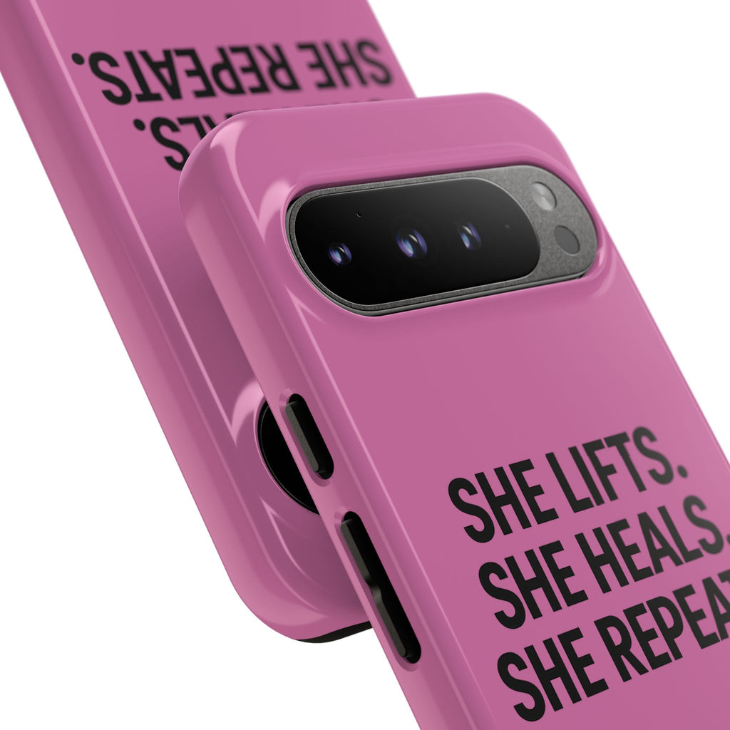 She lifts. She heals. She repeats. Tough Phone Cases