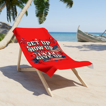 4th of July Beach Towel – Patriotic Oversized Pool & Beach Towel for Summer, Travel & Independence Day Fun