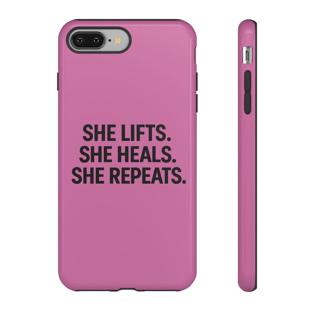 She lifts. She heals. She repeats. Tough Phone Cases
