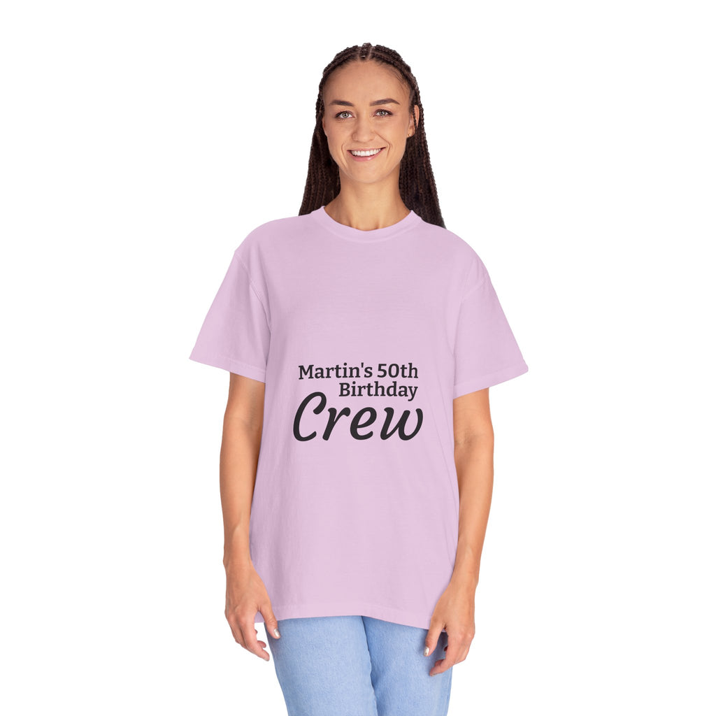 Custom Name & Age Birthday Crew T-Shirt – Personalized Group Shirt