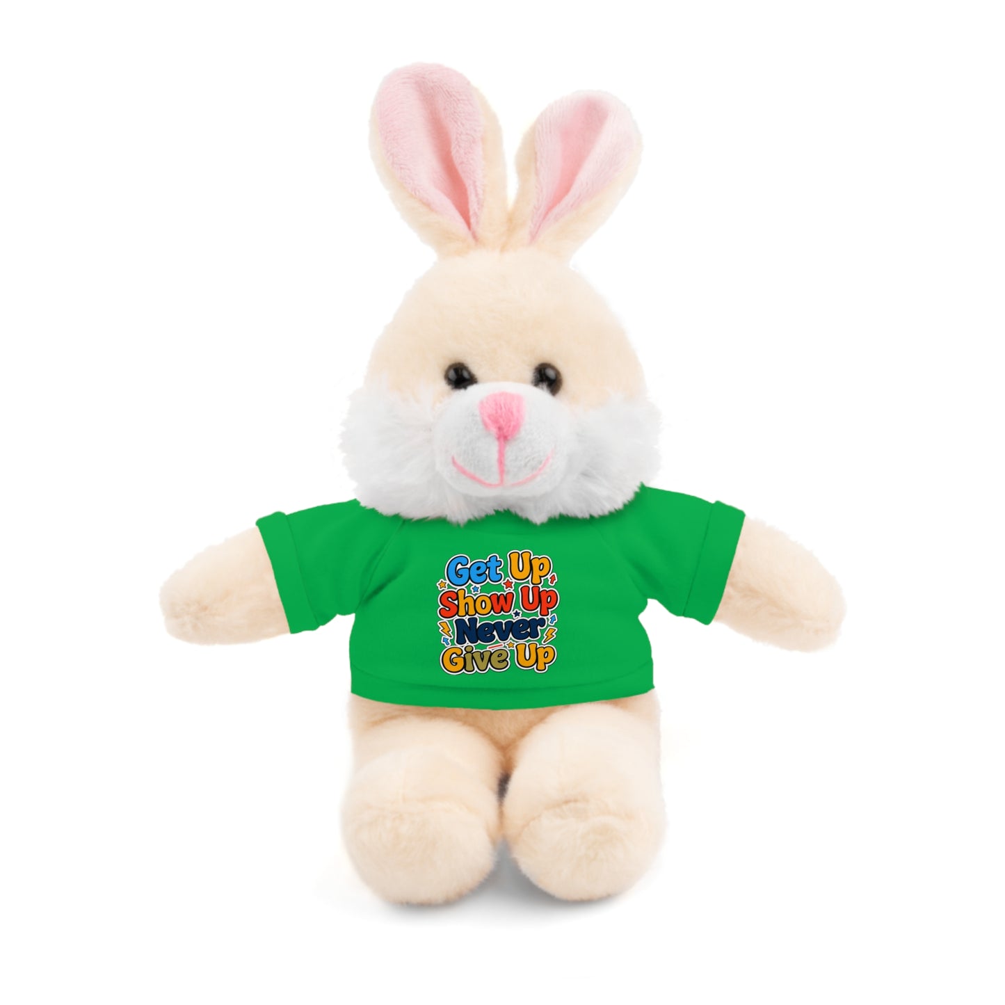 Stuffed Animals with Tee " Get Up Show Up Never Give Up"