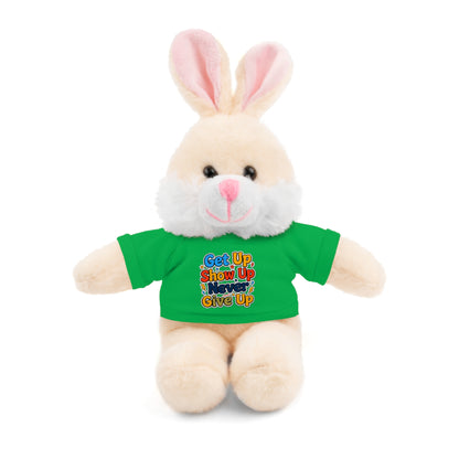 Stuffed Animals with Tee " Get Up Show Up Never Give Up"