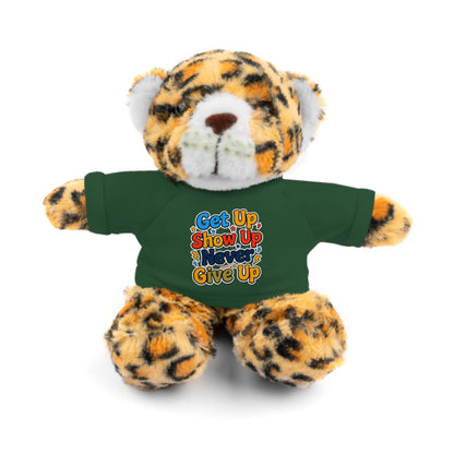 Stuffed Animals with Tee " Get Up Show Up Never Give Up"