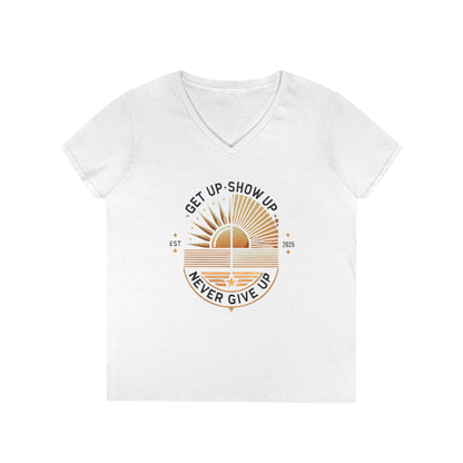 Women's V Neck-Strength in Motion