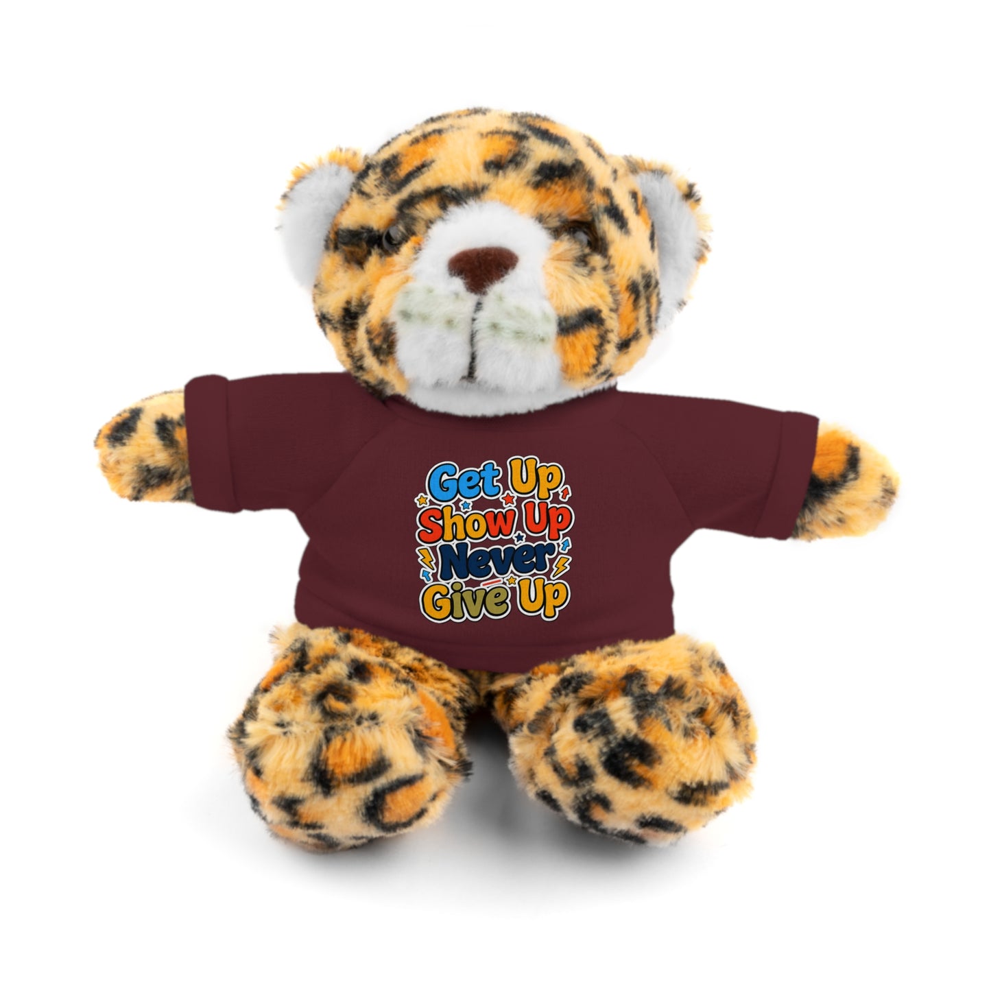 Stuffed Animals with Tee " Get Up Show Up Never Give Up"