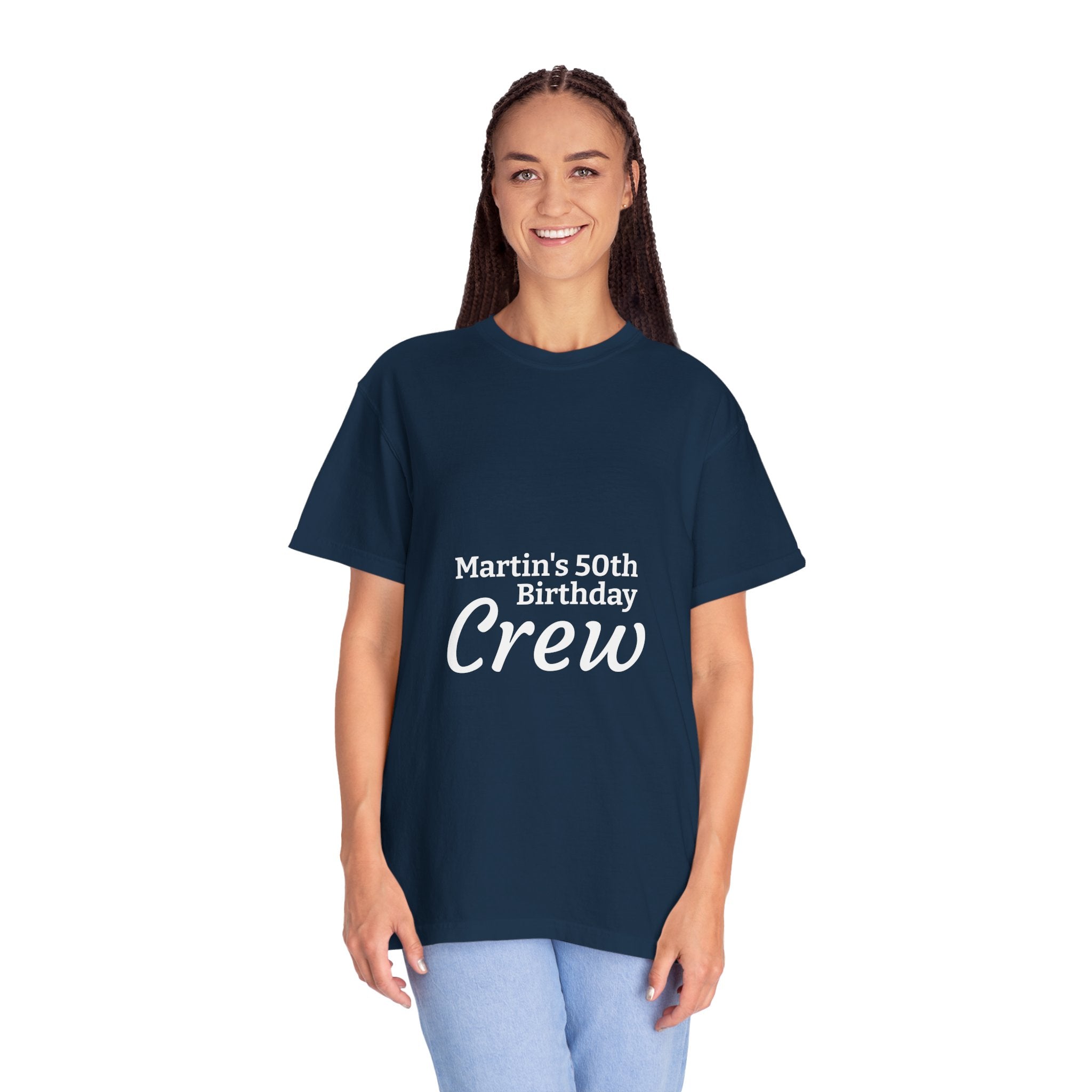 Custom Name & Age Birthday Crew T-Shirt – Personalized Group Shirt