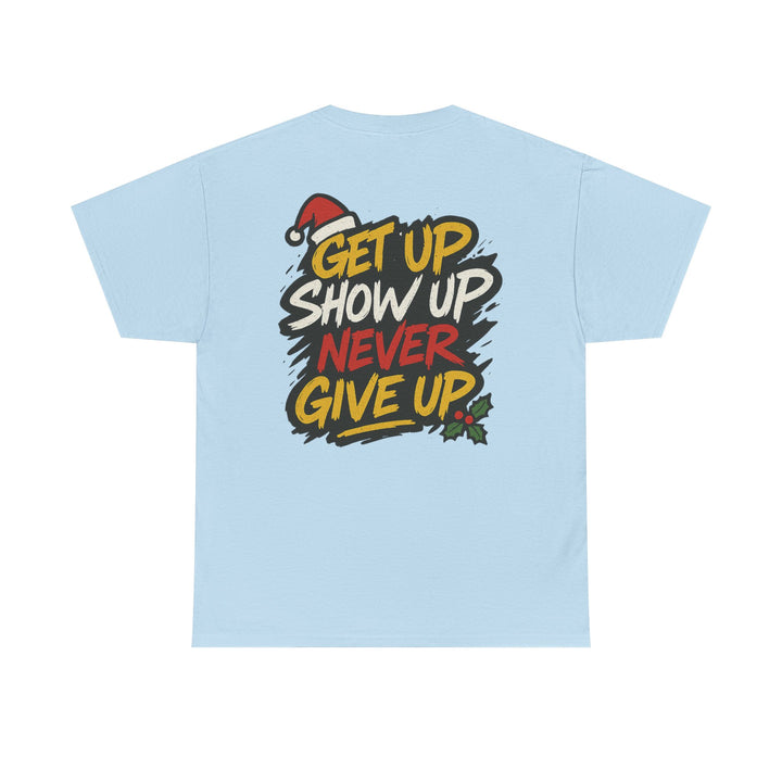 Santa Deadlifting. Unisex Heavy Cotton Tee