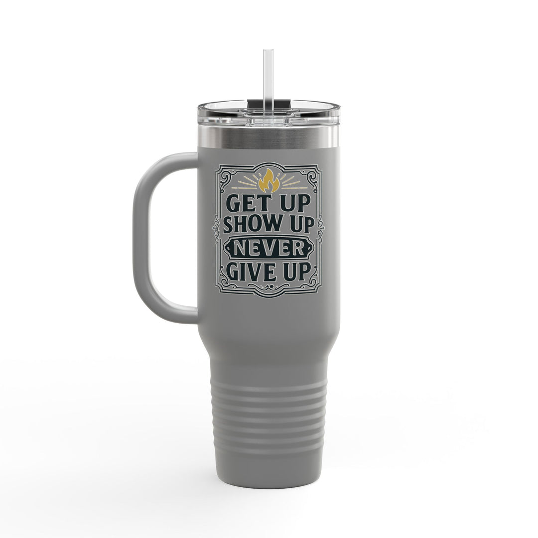 Discipline Outlifts Motivation Insulated Travel Mug, 40oz