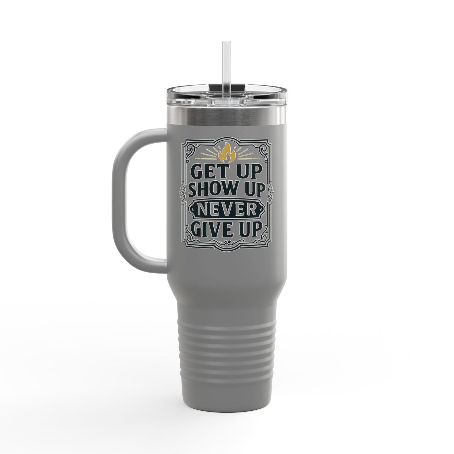 Discipline Outlifts Motivation Insulated Travel Mug, 40oz