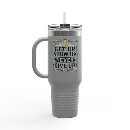 Discipline Outlifts Motivation Insulated Travel Mug, 40oz