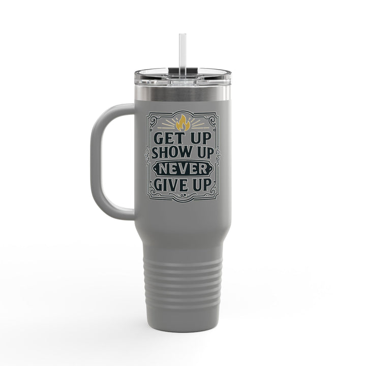 Discipline Outlifts Motivation Insulated Travel Mug, 40oz