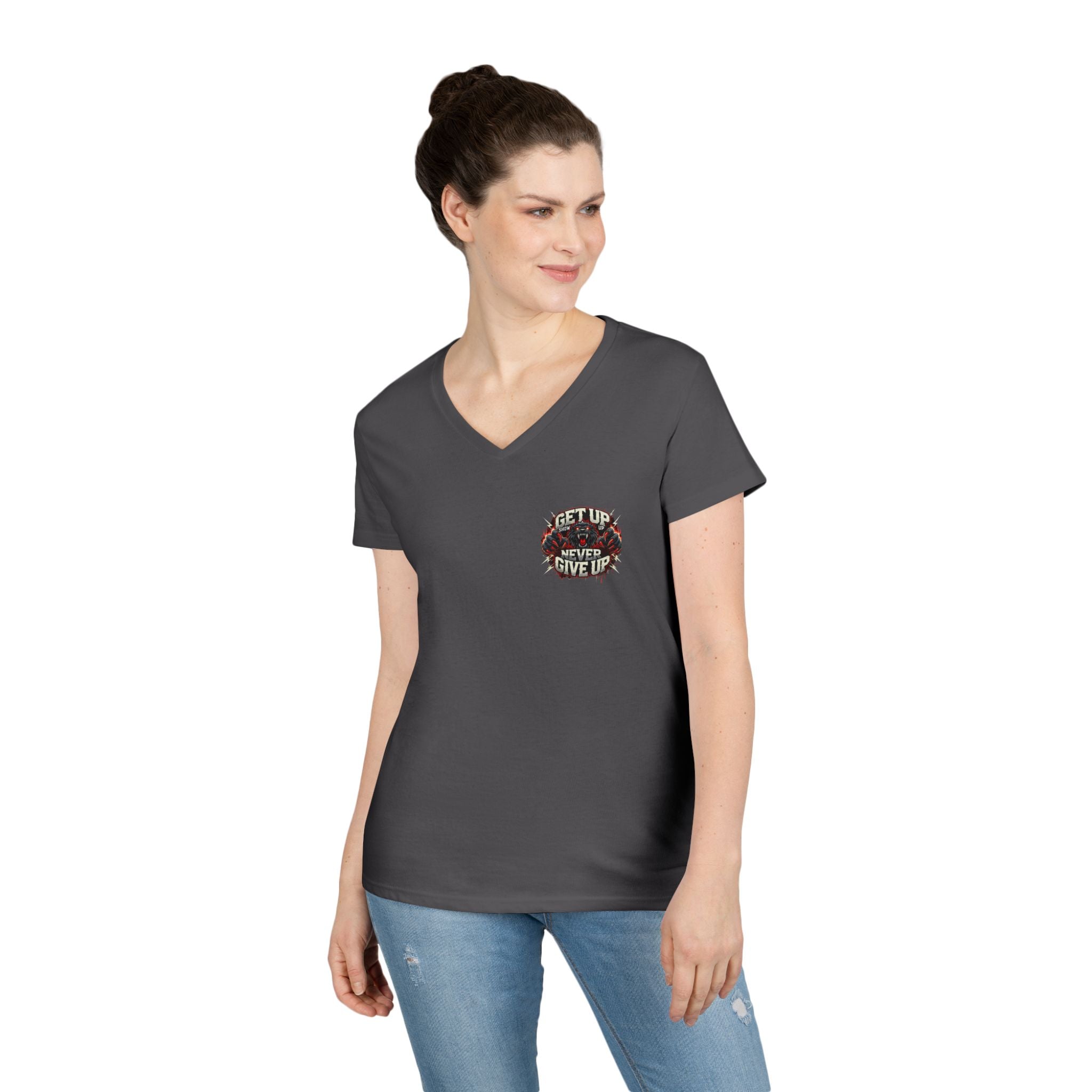 Women's V Neck-Strength in Motion