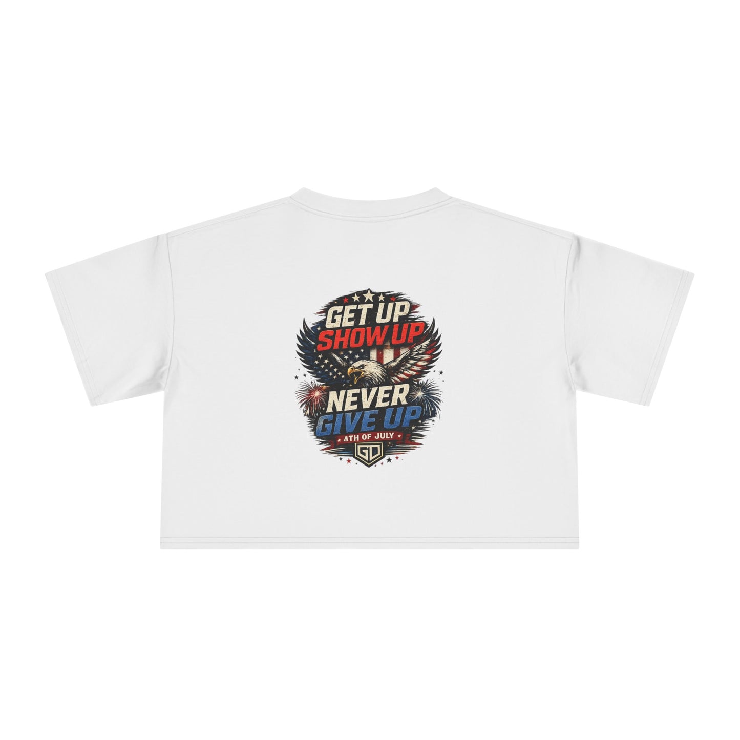 4th of July Women's Crop Top – Patriotic Cropped Tee for Summer, Fireworks, Beach Days & Independence Day Celebrations