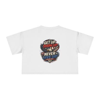 4th of July Women's Crop Top – Patriotic Cropped Tee for Summer, Fireworks, Beach Days & Independence Day Celebrations