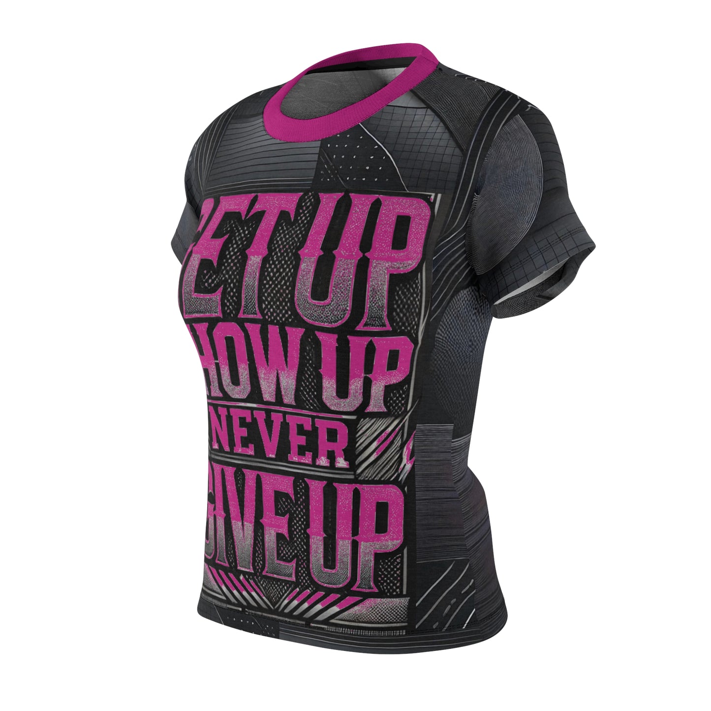 Women's Relentless Drive Tee – Get Up, Show Up, Never Give Up (Pink)