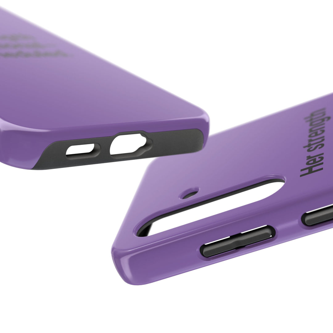 Her Strength isn't optional- it's scheduled. Tough Phone Case