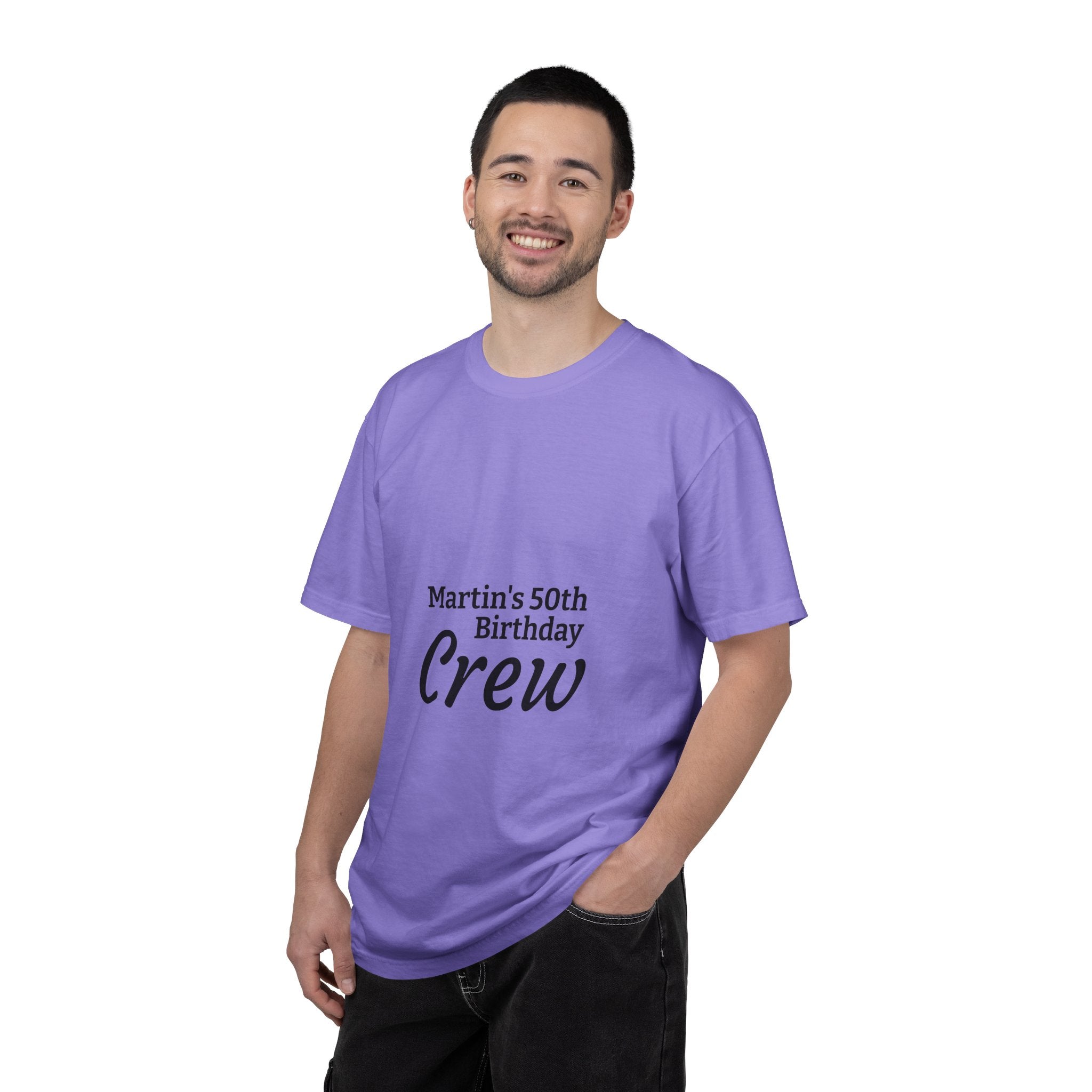 Custom Name & Age Birthday Crew T-Shirt – Personalized Group Shirt