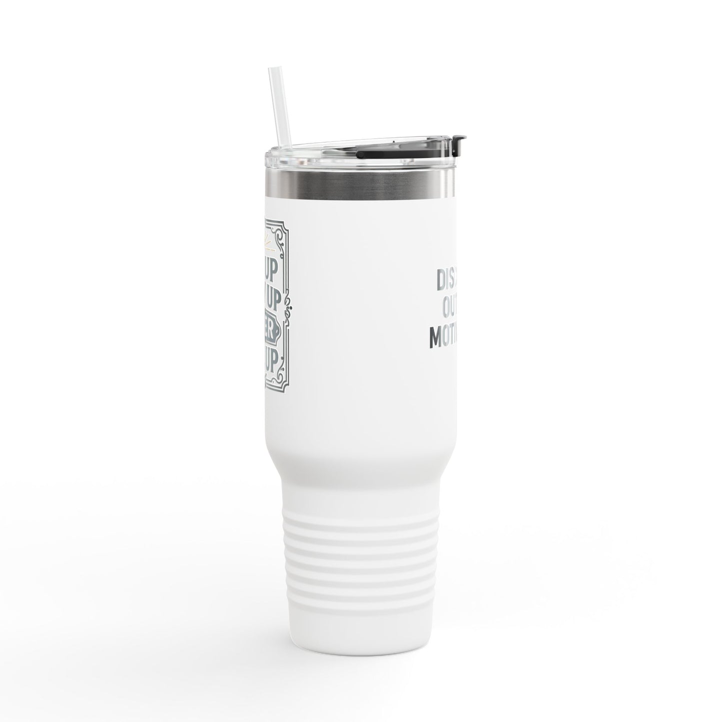 Discipline Outlifts Motivation Insulated Travel Mug, 40oz