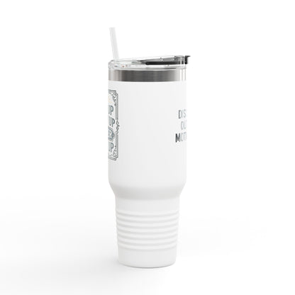 Discipline Outlifts Motivation Insulated Travel Mug, 40oz