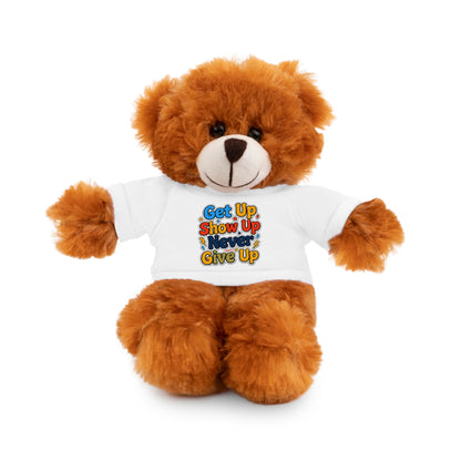 Stuffed Animals with Tee " Get Up Show Up Never Give Up"