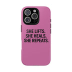 She lifts. She heals. She repeats. Tough Phone Cases